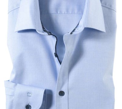 OLYMP Level Five Body Fit Overhemd blauw/wit