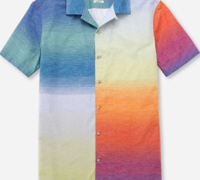 OLYMP Level Five Smart Casual Body Fit Overhemd Korte mouw blauw